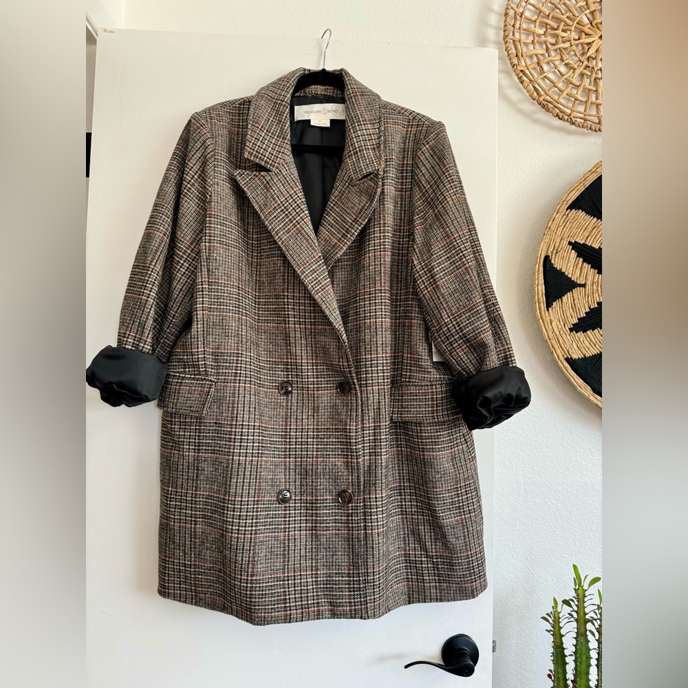 Oversized Plaid Blazer - Nordstrom - PLUS SIZE 2X